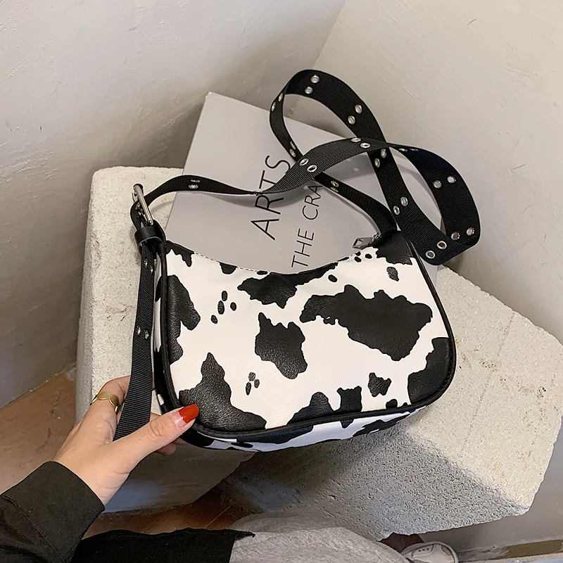 

с доставкой Zebra Pattern Small Canvas Crossbody Bags Women2020 Chain Designer Shoulder Handbags Winter Branded Women's Hand Bag